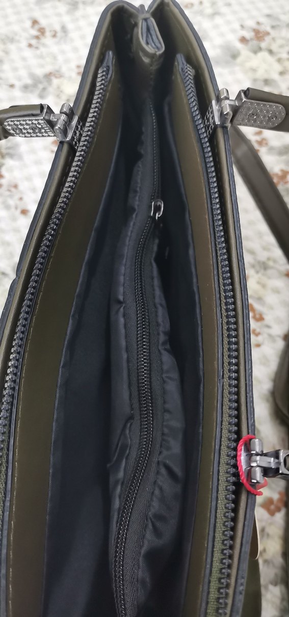 Haki renk Süet Deri Kadın Çanta - Görsel 5