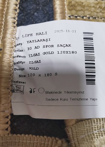 Bej ve Gri Çizgili Modern Halı - Görsel 6