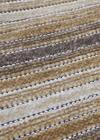 Bej ve Gri Çizgili Modern Halı - Görsel 2