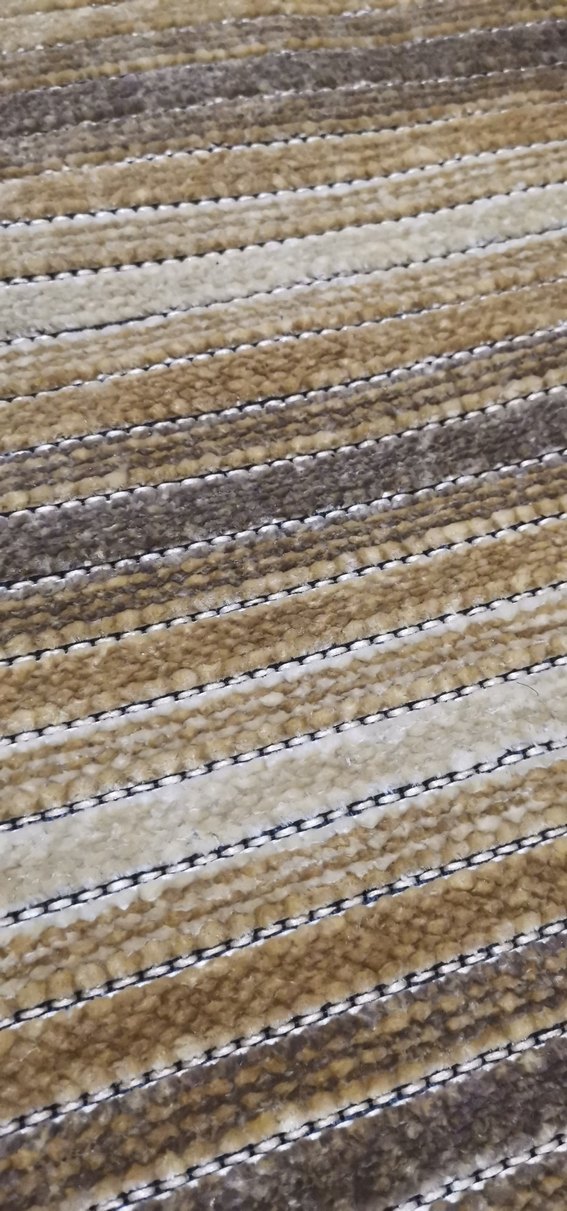 Bej ve Gri Çizgili Modern Halı - Görsel 2