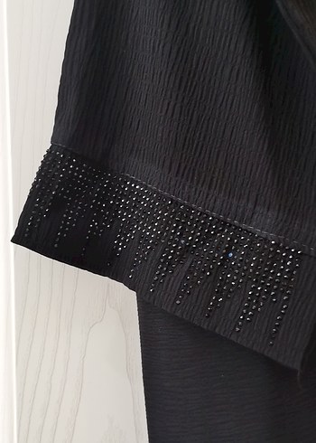 Siyah ikili abaya takım - Görsel 7