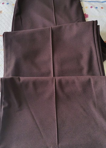 Kadın Kahverengi Bol Paçalı Pantolon - Görsel 5