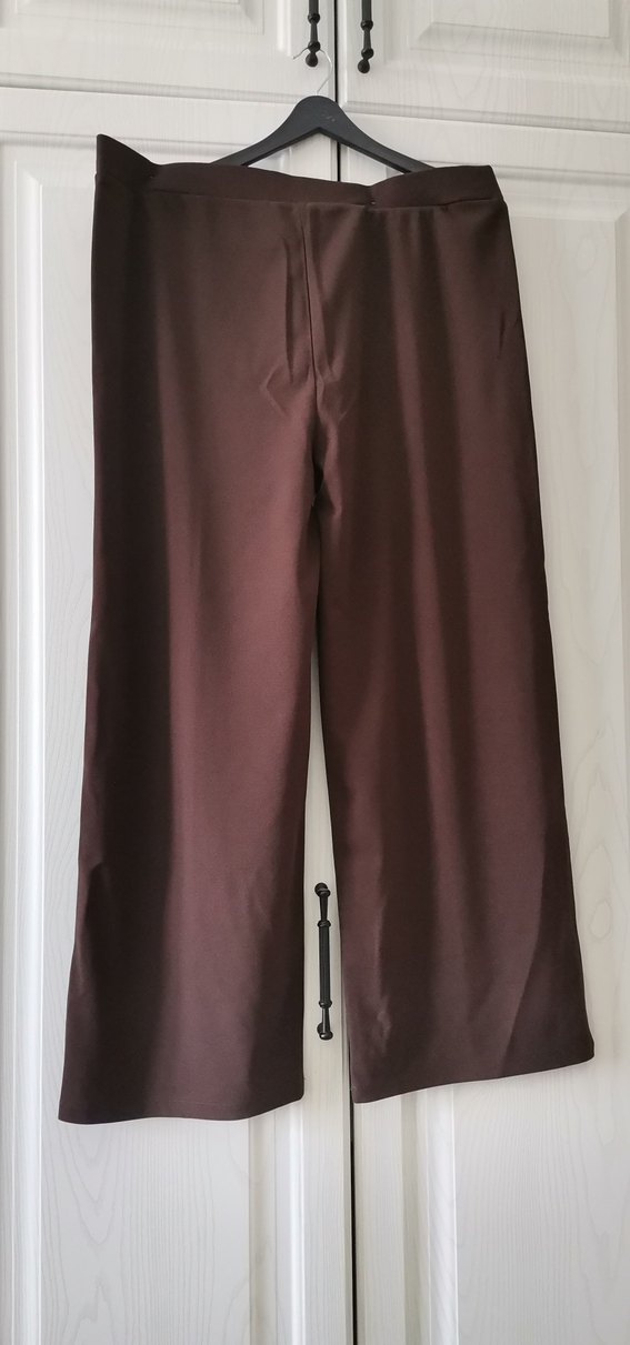 Kadın Kahverengi Bol Paçalı Pantolon - Görsel 2