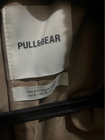 s Beden camel Renk Pull and bear pelüş kürk