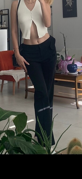 Siyah Kumaş Pantolon