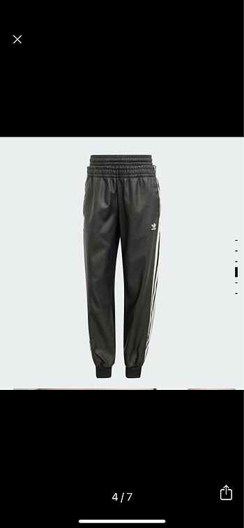 Adidas Adidas deri görünümlü eşofman altı