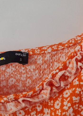 Turuncu Midi Bohem Renkli Elbise - Görsel 5