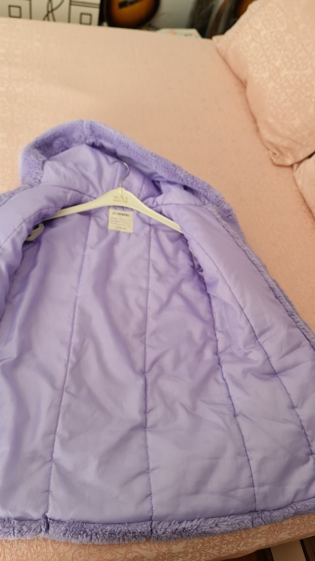 Lila Nakışlı Kürklü Kız Kabanı - Görsel 5