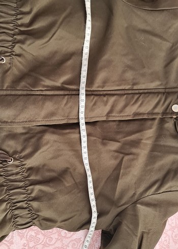 Haki renginde kız çocuk mont - Görsel 5