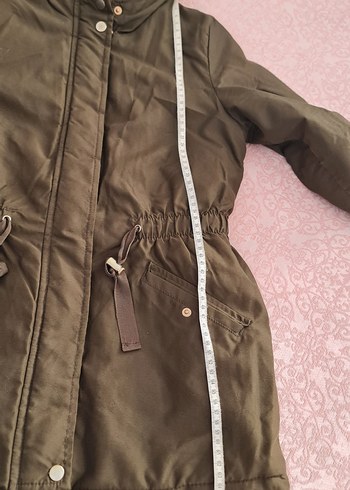 Haki renginde kız çocuk mont - Görsel 6