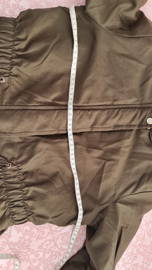 Haki renginde kız çocuk mont - Görsel 5