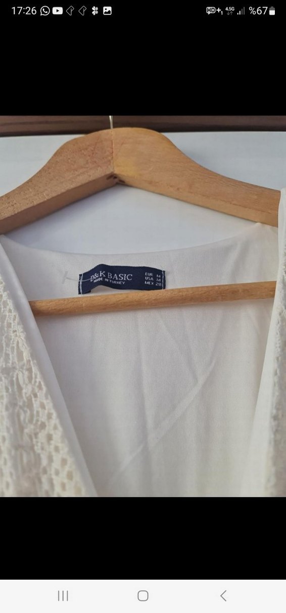 Diger Beyaz Keten Bohem Uzun Elbise - Görsel 5