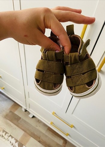17 Beden haki Renk Haki Erkek Çocuk Cırt Cırtlı sandalet