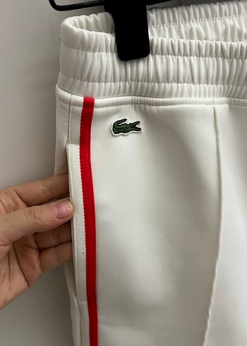 Lacoste Orijinal Lacoste Beyaz Fermuar Detayli Pantolon