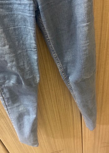 Düğmeli Mavi Denim Kadın Jean - Görsel 4