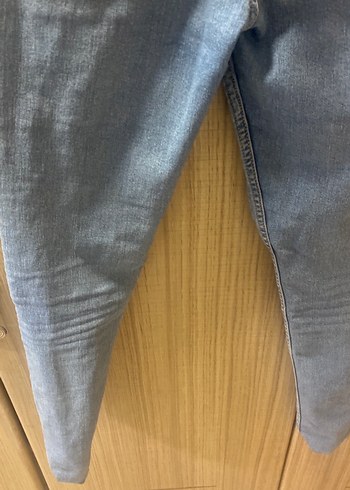 Düğmeli Mavi Denim Kadın Jean - Görsel 7