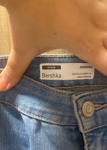 Düğmeli Mavi Denim Kadın Jean - Görsel 3