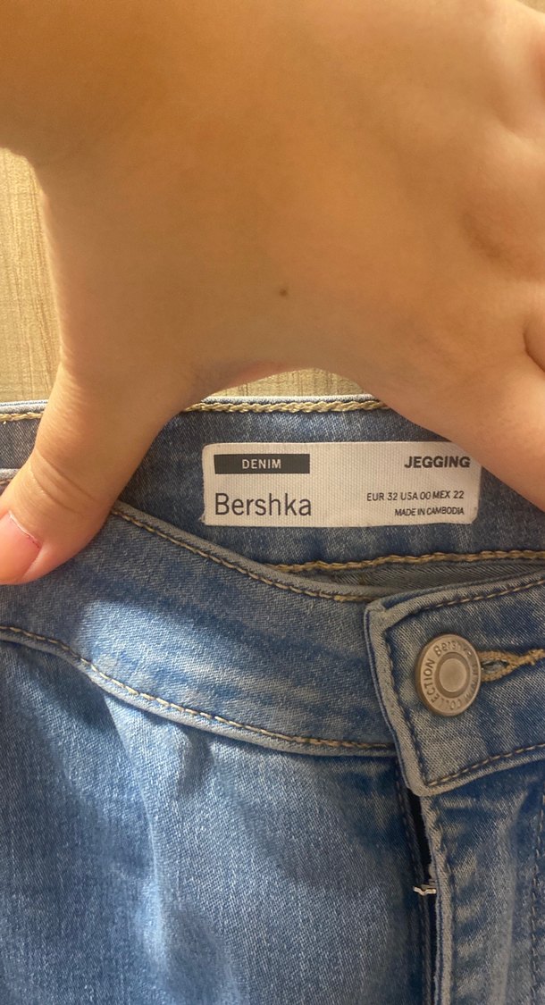 Düğmeli Mavi Denim Kadın Jean - Görsel 3