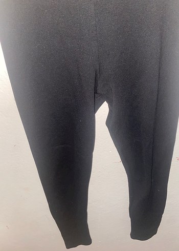 Siyah örme tayt - Görsel 2