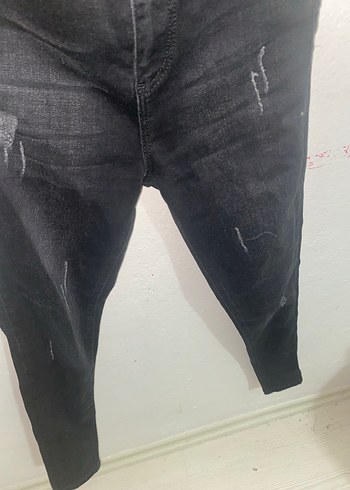 Siyah Kemerli Kadın Kot Pantolon - Görsel 3