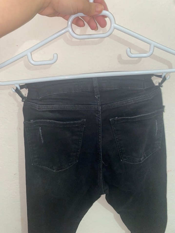 Siyah Kemerli Kadın Kot Pantolon - Görsel 2