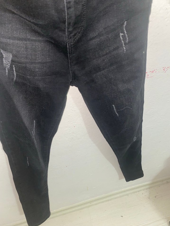 Siyah Kemerli Kadın Kot Pantolon - Görsel 3