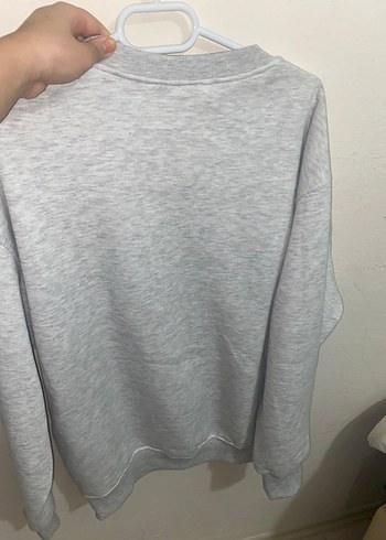 Gri Kadın Uzun Kollu Basic Sweatshirt - Görsel 2