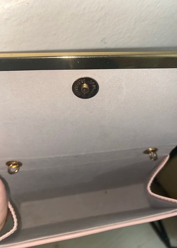 Pembe Zincir Detaylı Deri Kadın Çanta - Görsel 4