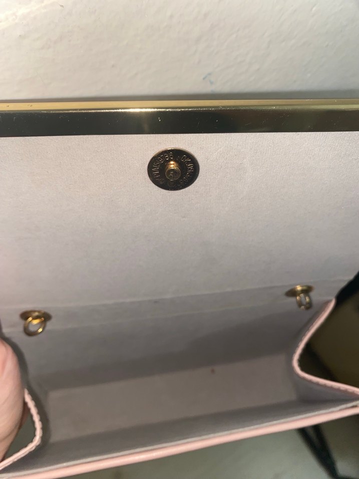 Pembe Zincir Detaylı Deri Kadın Çanta - Görsel 4