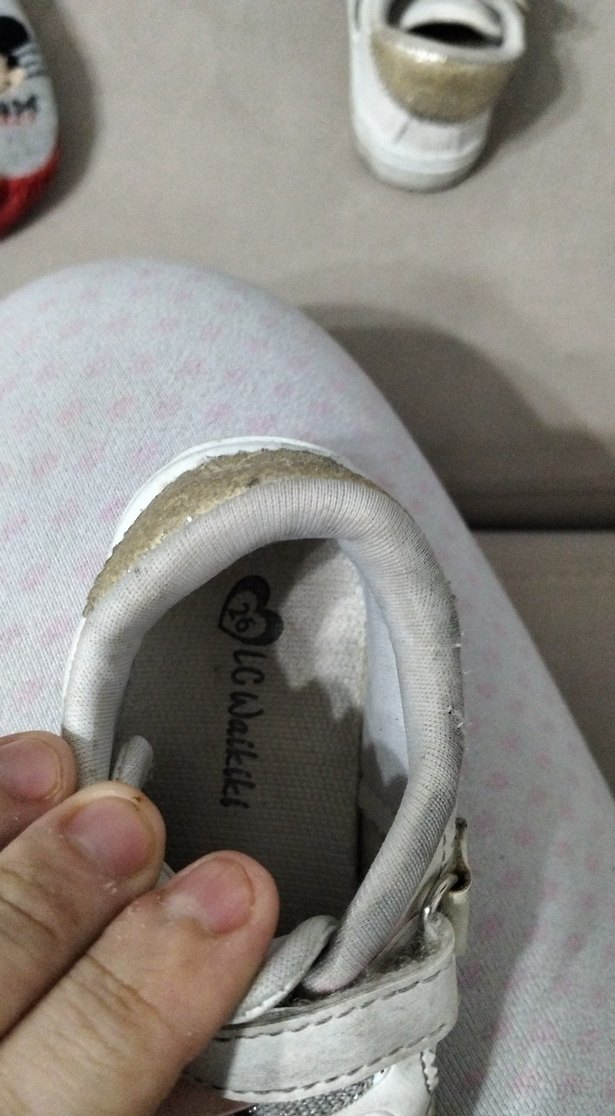 Kız Çocuk Beyaz Cırtcırtlı Spor Ayakkabı - Görsel 4