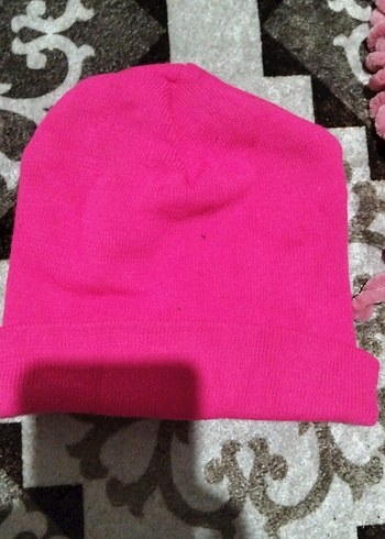 Pembe Çocuk Örgü Bere ve Atkı Takımı - Görsel 2