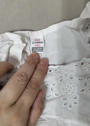 Beyaz Keten Mini Bluz, Fırfırlı, Bohem Stil - Görsel 3