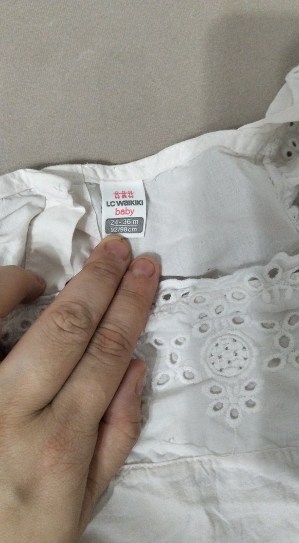 Beyaz Keten Mini Bluz, Fırfırlı, Bohem Stil - Görsel 3