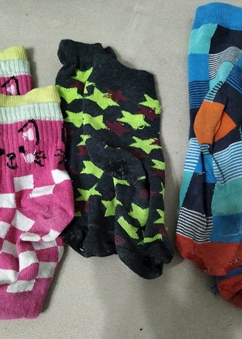 Renkli Desenli Kız Çorapları 25-26 numara - Görsel 3