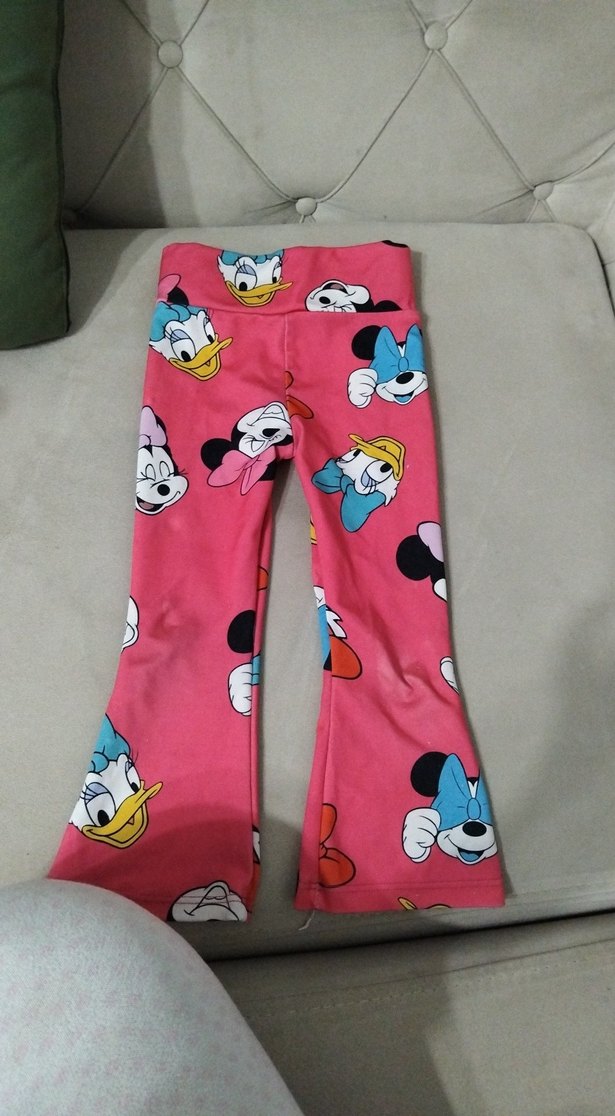 Kız Çocuk Mor Baskılı Streç Tayt - Görsel 4