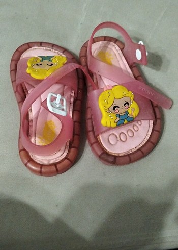 Kız Çocuk Pembe Baskılı Tokalı Terlik - Görsel 2