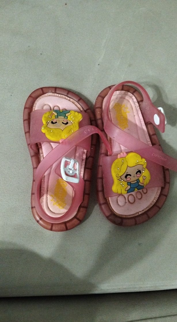 Kız Çocuk Pembe Baskılı Tokalı Terlik - Görsel 3