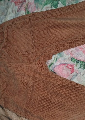 4 Yaş Beden kahverengi Renk Kız Çocuk Kahverengi Pamuklu Pantolon