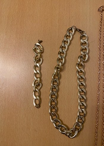 Bohem Tarzı Boncuklu Altın Renk karışık Kolye - Görsel 2