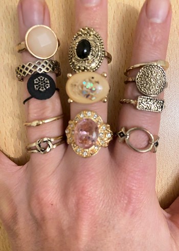 Boncuk Detaylı Yüzük seti - Görsel 3