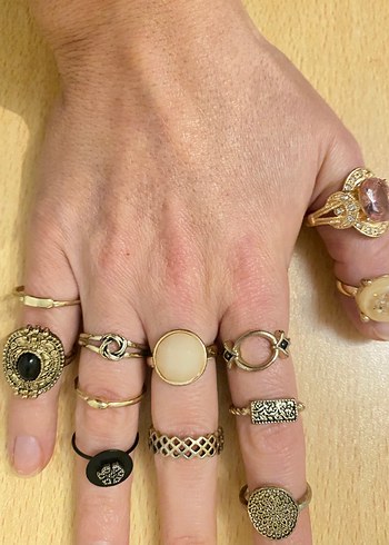 Boncuk Detaylı Yüzük seti - Görsel 2