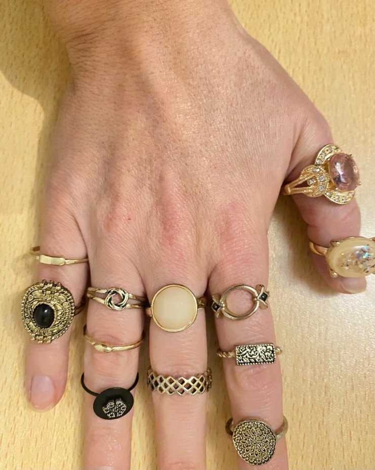 Boncuk Detaylı Yüzük seti - Görsel 2