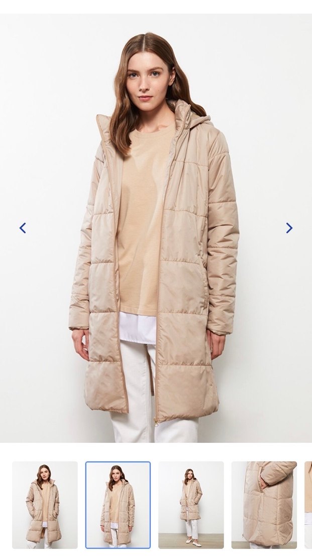 Bej Uzun Süet Kadın Mont - Görsel 2