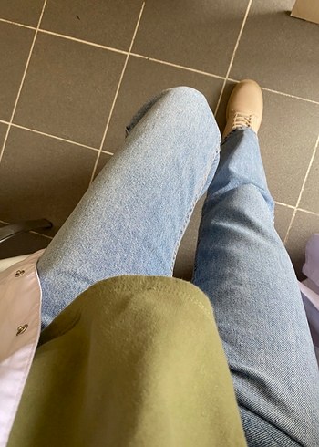 DeFacto Kadın Açık Mavi Regular Fit Denim Pantolon - Görsel 4