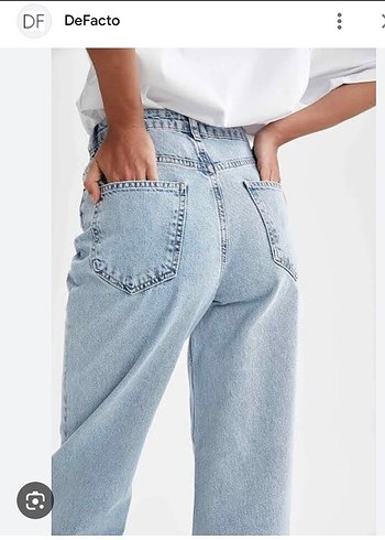 DeFacto Kadın Açık Mavi Regular Fit Denim Pantolon - Görsel 2
