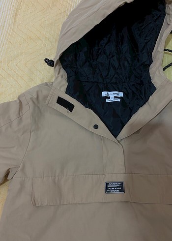 Bej Kadın Kapüşonlu Rahat Ceket - Görsel 3