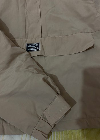 Bej Kadın Kapüşonlu Rahat Ceket - Görsel 2