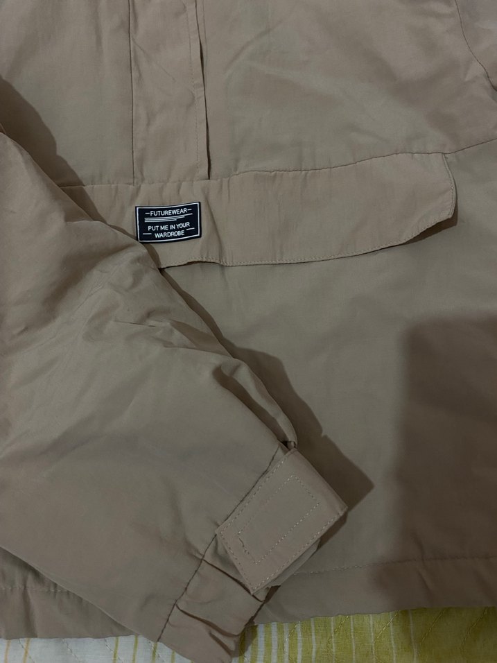 Bej Kadın Kapüşonlu Rahat Ceket - Görsel 2