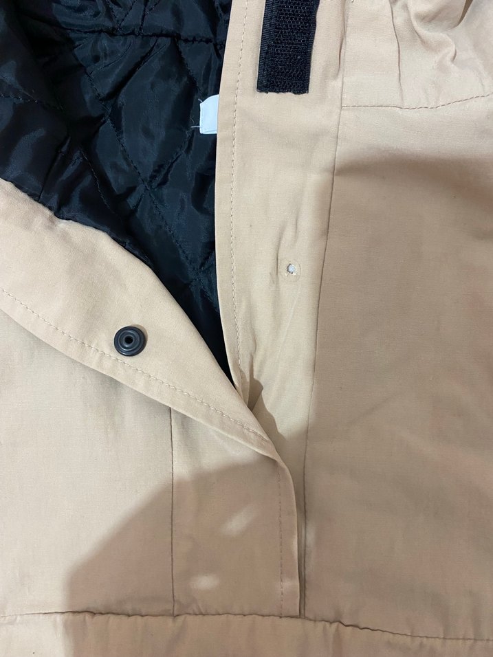 Bej Kadın Kapüşonlu Rahat Ceket - Görsel 5