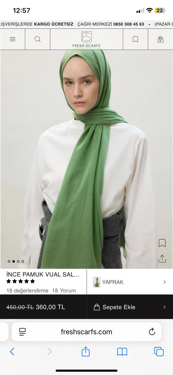 Fresh scarfs Şal - Görsel 2